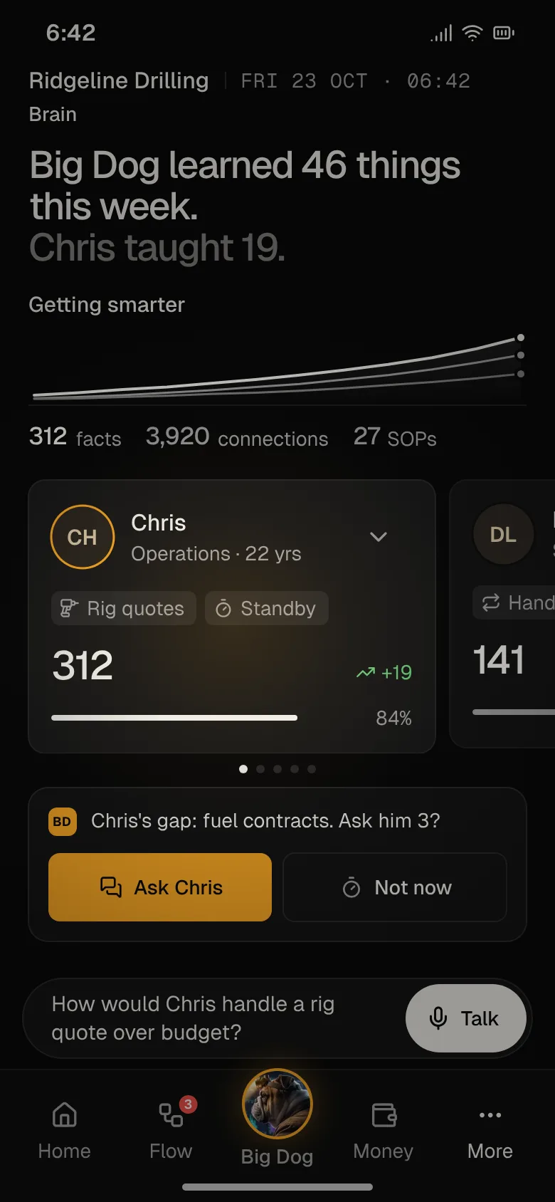 What Big Dog learned this week on a phone: 46 things, 19 of them from Chris